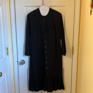 Thakoon Black Long Sleeve Crew Neck Dress